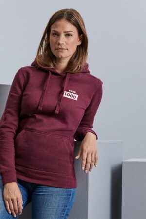 Ladies Authentic Melange Hooded Sweat
