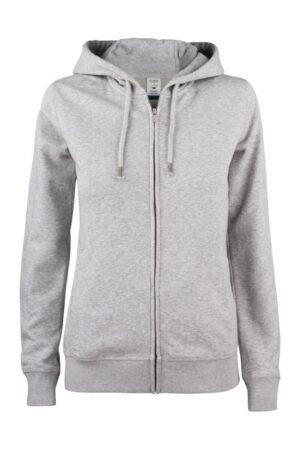 Clique Premium OC Hoody FZ Ladies grijsmelange XXL