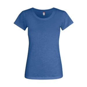 Clique Slub-T Ladies blauwmelange XXL