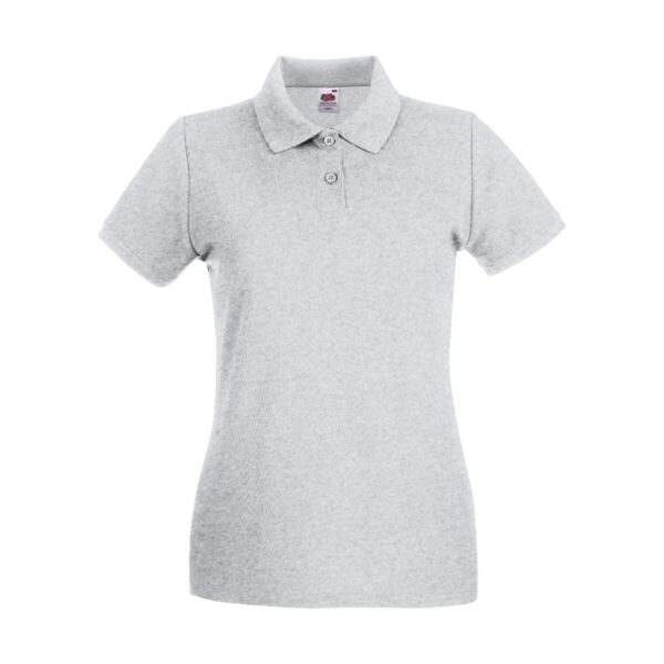 Fruit of the loom Lady-Fit Premium Polo Heather Grey M
