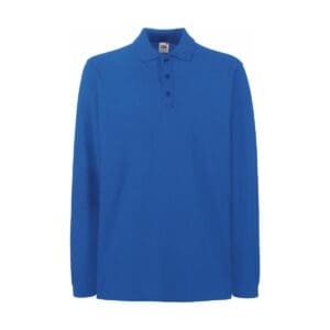 Fruit of the loom Premium Polo Longsleeve Royal Blue 3XL