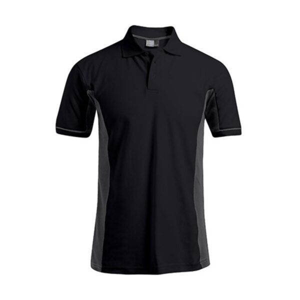 Promodoro Men`s Functional Contrast Polo Black Light Grey (Solid) 3XL