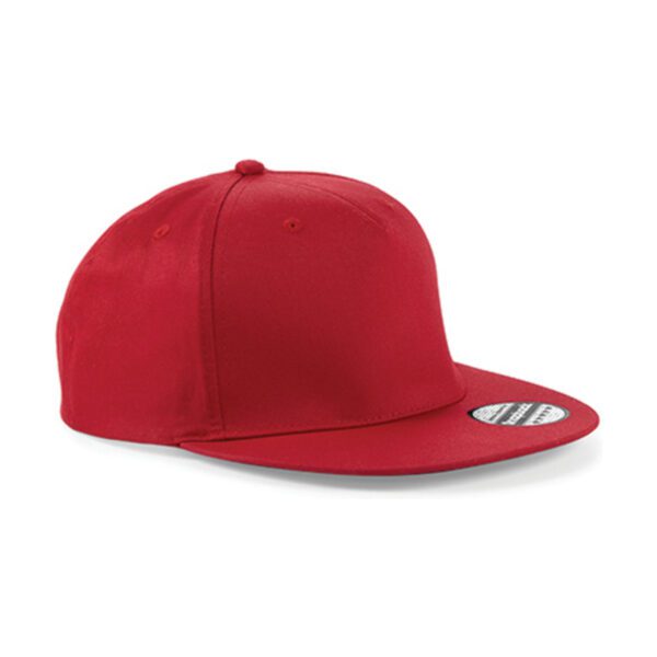 Beechfield 5 Panel Snapback Rapper Cap Classic Red ONE SIZE