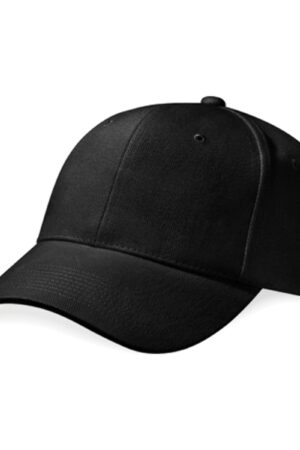 Beechfield Pro-Style Heavy Brushed Cotton Cap Black ONE SIZE