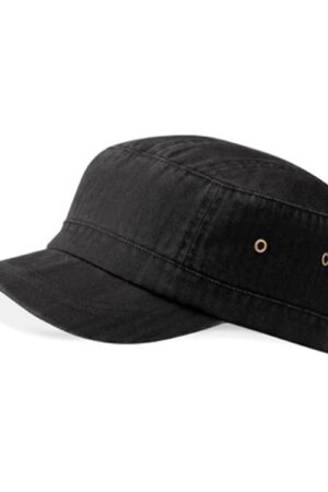 Beechfield Urban Army Cap Vintage Black ONE SIZE