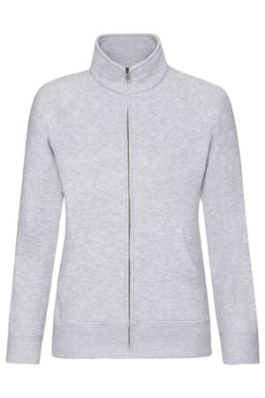 Fruit of the loom Lady-Fit Premium Sweat Jacket Heather Grey XXL