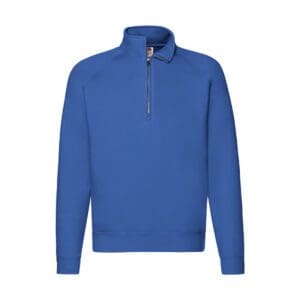 Fruit of the loom Premium Zip-Neck Sweat Royal Blue XXL