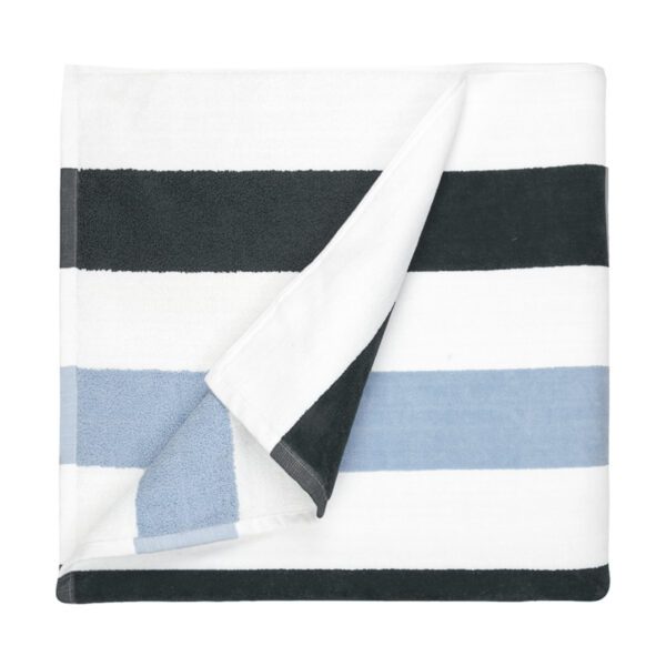 The One  Beach Towel Stripe 90x190cm Anthracite Light Blue