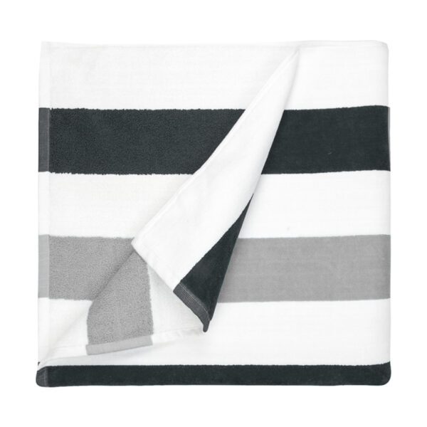 The One  Beach Towel Stripe 90x190cm Anthracite Light Grey