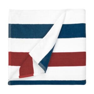 The One Beach Towel Stripe 90x190cm Navy Blue Red