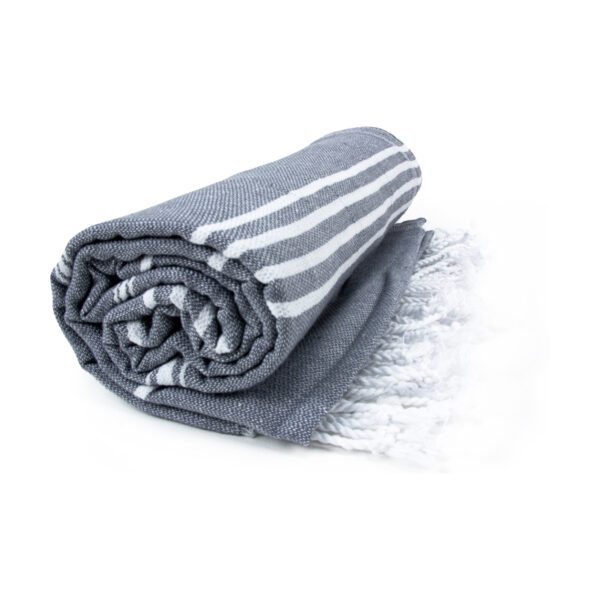 The One  Hamam Sultan Towel Anthracite White