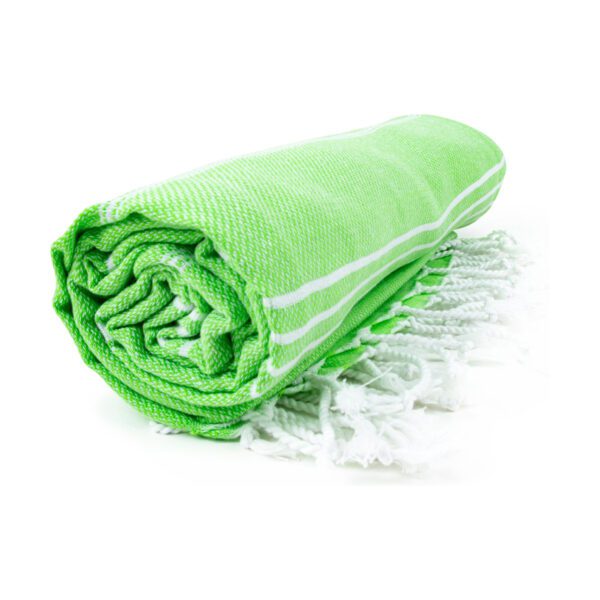The One  Hamam Sultan Towel Lime Green White