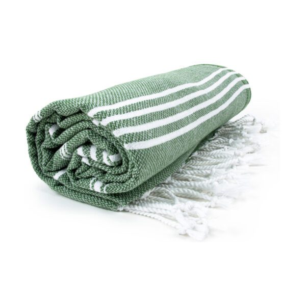 The One  Hamam Sultan Towel Olive Green White