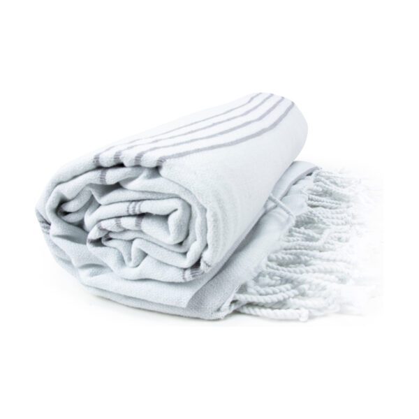 The One  Hamam Sultan Towel White Grey