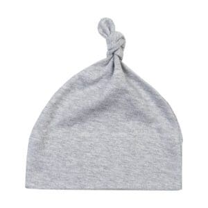 Babybugz Baby One Knot Hat Heather Grey Melange ONE SIZE