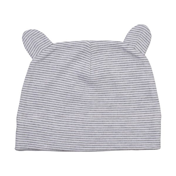 Babybugz Little Hat With Ears White Heather Grey Melange ONE SIZE