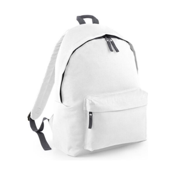 BagBase Original Fashion Backpack White Graphite Grey ONE SIZE
