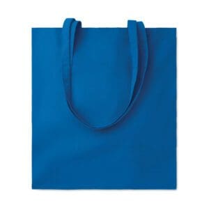 Gekleurde katoenen boodschappentas met lange hengels Royal Blue