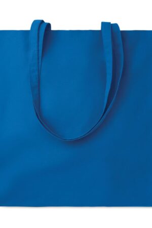 Gekleurde katoenen boodschappentas met lange hengels Royal Blue