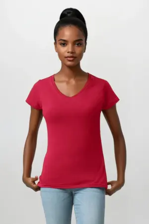 T-shirt V-Neck SoftStyle SS for her