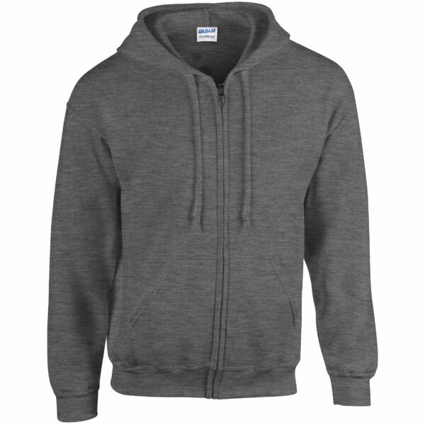 Gildan Sweater Hooded Full Zip HeavyBlend for him Dark Heather XXL