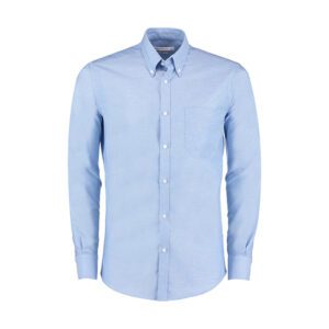 Kustom Kit Men`s Slim Fit Workwear Oxford Shirt Long Sleeve Light Blue 46 (XXL/18)