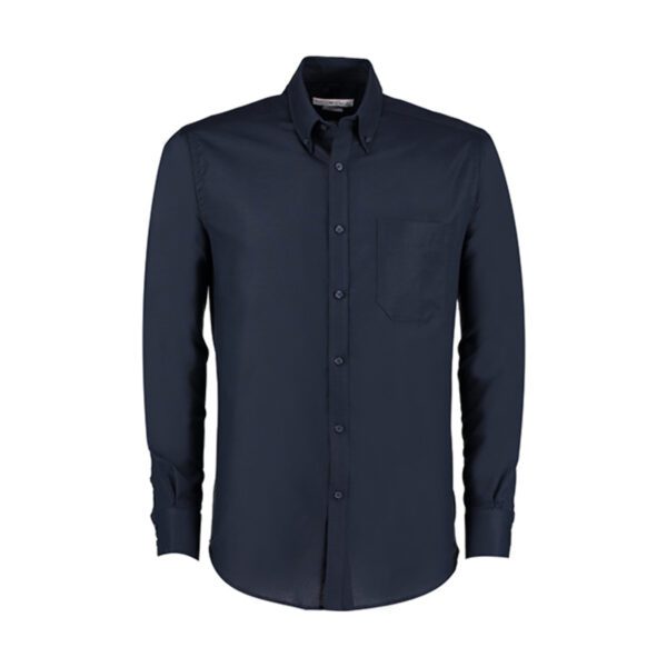 Kustom Kit Men`s Slim Fit Workwear Oxford Shirt Long Sleeve Navy 46 (XXL/18)