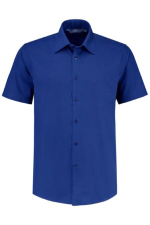 Lemon&Soda L&S Shirt Poplin Mix SS for him Royal Blue 6XL