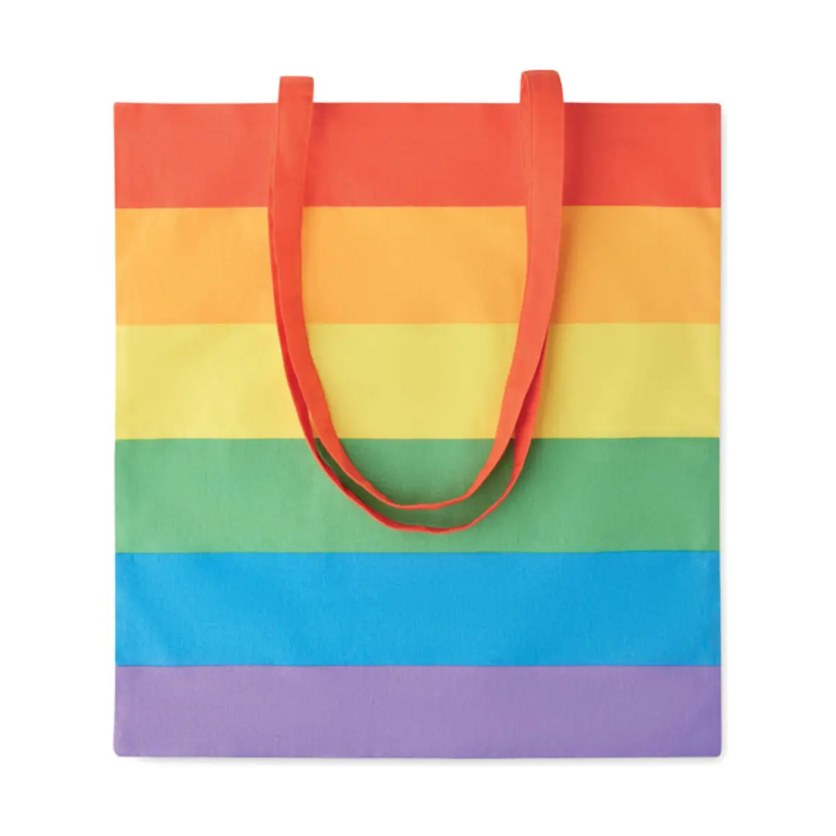 Regenboog tas met lange hengsels (200 gr/m)