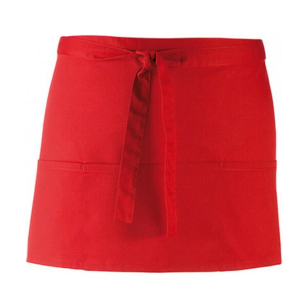 Premier Workwear Colours Collection 3-Pocket Apron Red (ca. Pantone 200) 60 x 33 cm