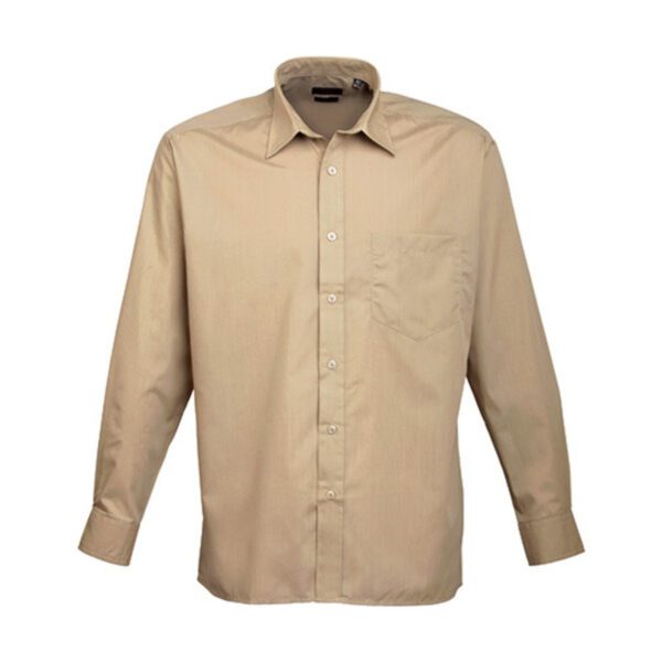 Premier Workwear Men´s Poplin Long Sleeve Shirt Khaki 48 (19)