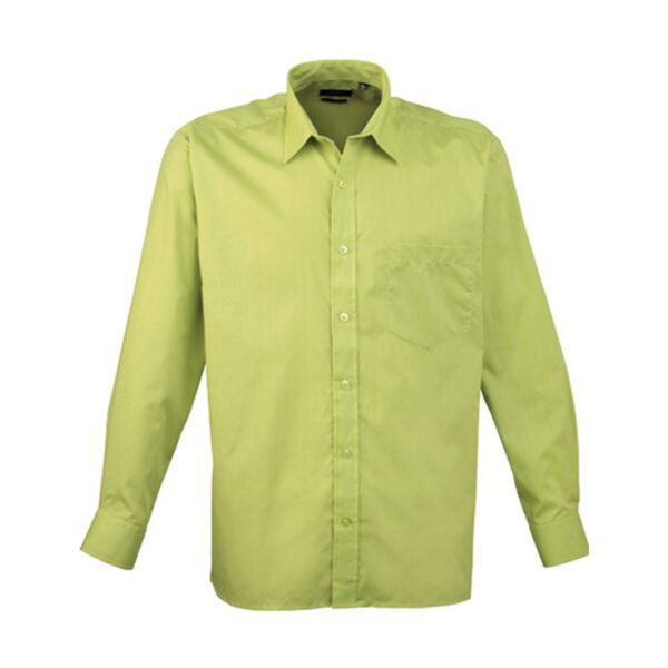 Premier Workwear Men´s Poplin Long Sleeve Shirt Lime 48 (19)
