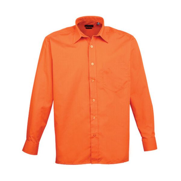 Premier Workwear Men´s Poplin Long Sleeve Shirt Orange 48 (19)