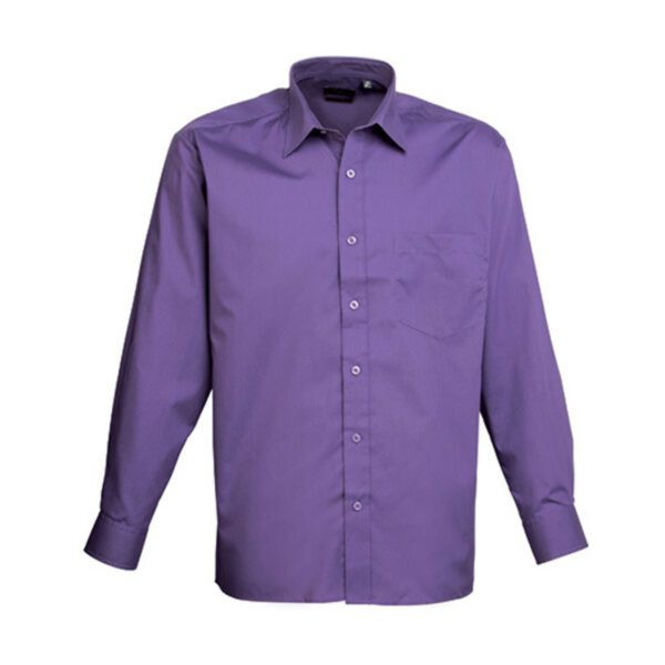 Premier Workwear Men´s Poplin Long Sleeve Shirt Purple 48 (19)
