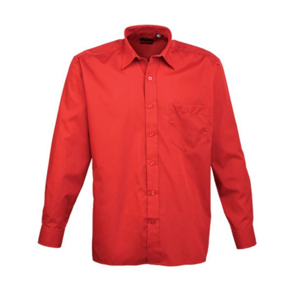 Premier Workwear Men´s Poplin Long Sleeve Shirt Red 48 (19)
