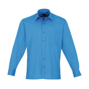 Premier Workwear Men´s Poplin Long Sleeve Shirt Sapphire 48 (19)