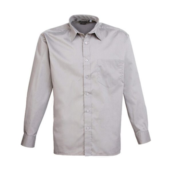 Premier Workwear Men´s Poplin Long Sleeve Shirt Silver 48 (19)