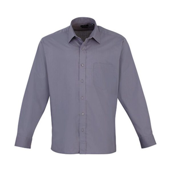 Premier Workwear Men´s Poplin Long Sleeve Shirt Steel 48 (19)