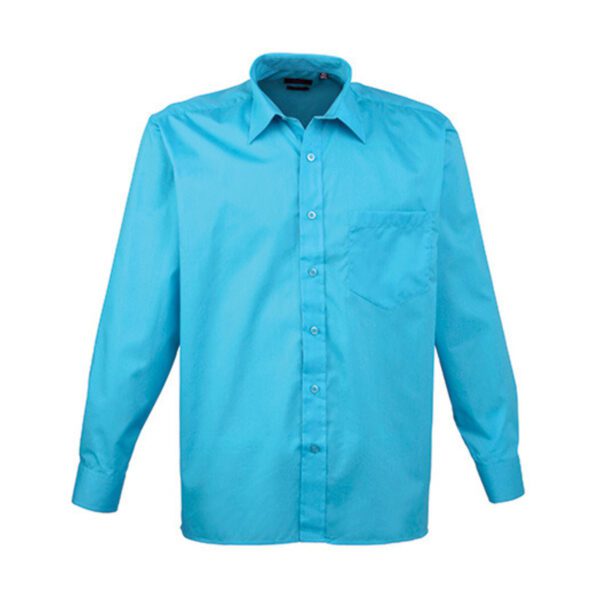 Premier Workwear Men´s Poplin Long Sleeve Shirt Turquoise 48 (19)