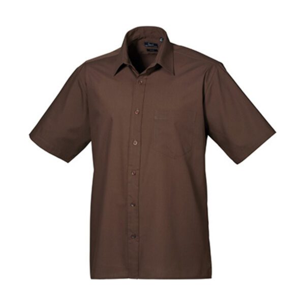 Premier Workwear Men´s Poplin Short Sleeve Shirt Brown 48 (19)