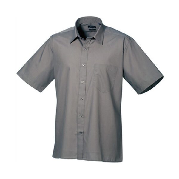Premier Workwear Men´s Poplin Short Sleeve Shirt Dark Grey 48 (19)