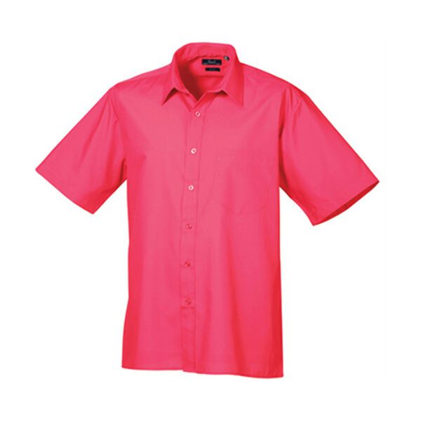 Premier Workwear Men´s Poplin Short Sleeve Shirt Hot Pink 48 (19)