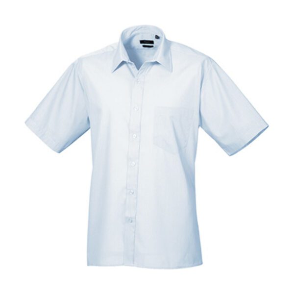 Premier Workwear Men´s Poplin Short Sleeve Shirt Light Blue 48 (19)