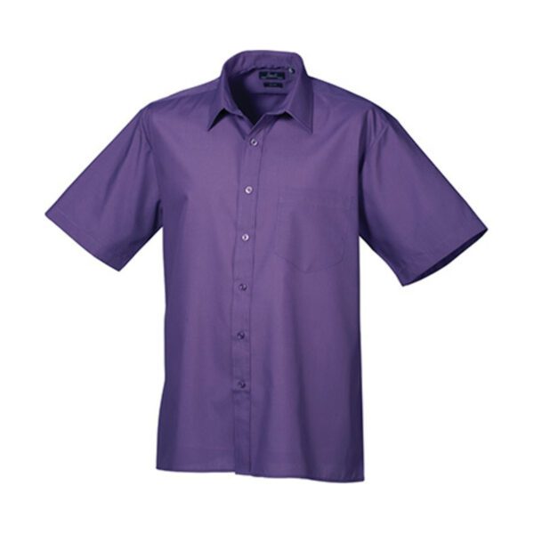 Premier Workwear Men´s Poplin Short Sleeve Shirt Purple 48 (19)