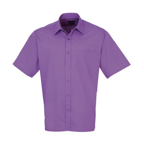 Premier Workwear Men´s Poplin Short Sleeve Shirt Rich Violet 48 (19)