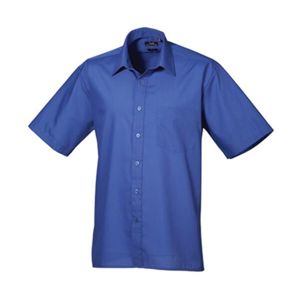 Premier Workwear Men´s Poplin Short Sleeve Shirt Royal 48 (19)