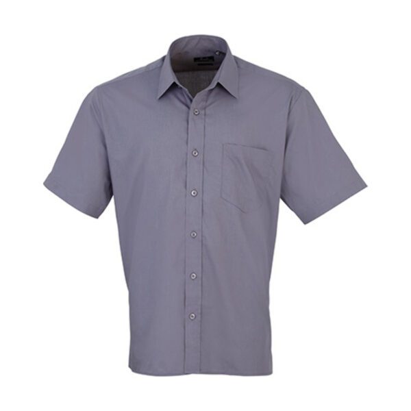 Premier Workwear Men´s Poplin Short Sleeve Shirt Steel 48 (19)