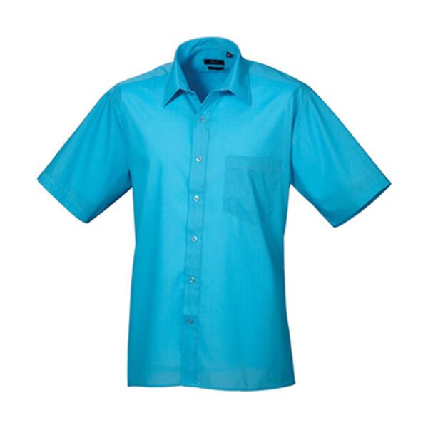 Premier Workwear Men´s Poplin Short Sleeve Shirt Turquoise 48 (19)