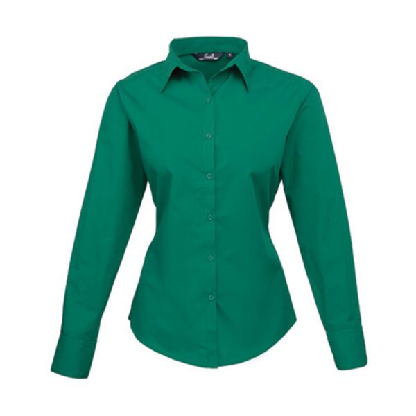Premier Workwear Women´s Poplin Long Sleeve Blouse Emerald 6XL