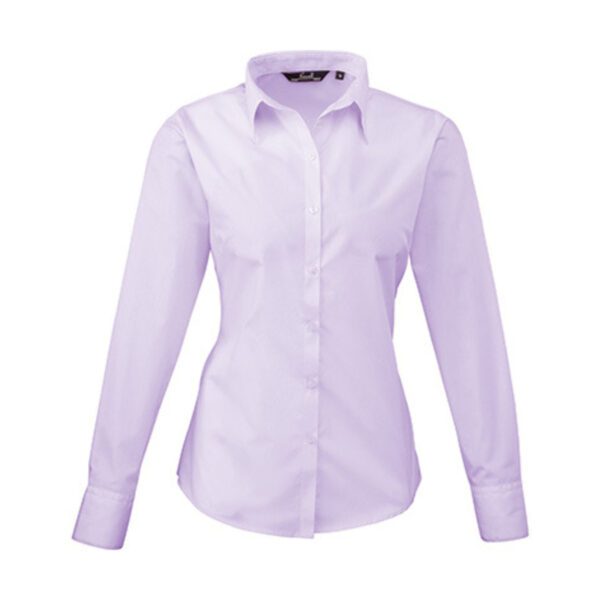 Premier Workwear Women´s Poplin Long Sleeve Blouse Lilac 6XL